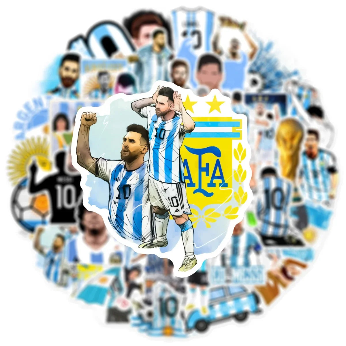 Messi Argentina Stickers 50 Pack