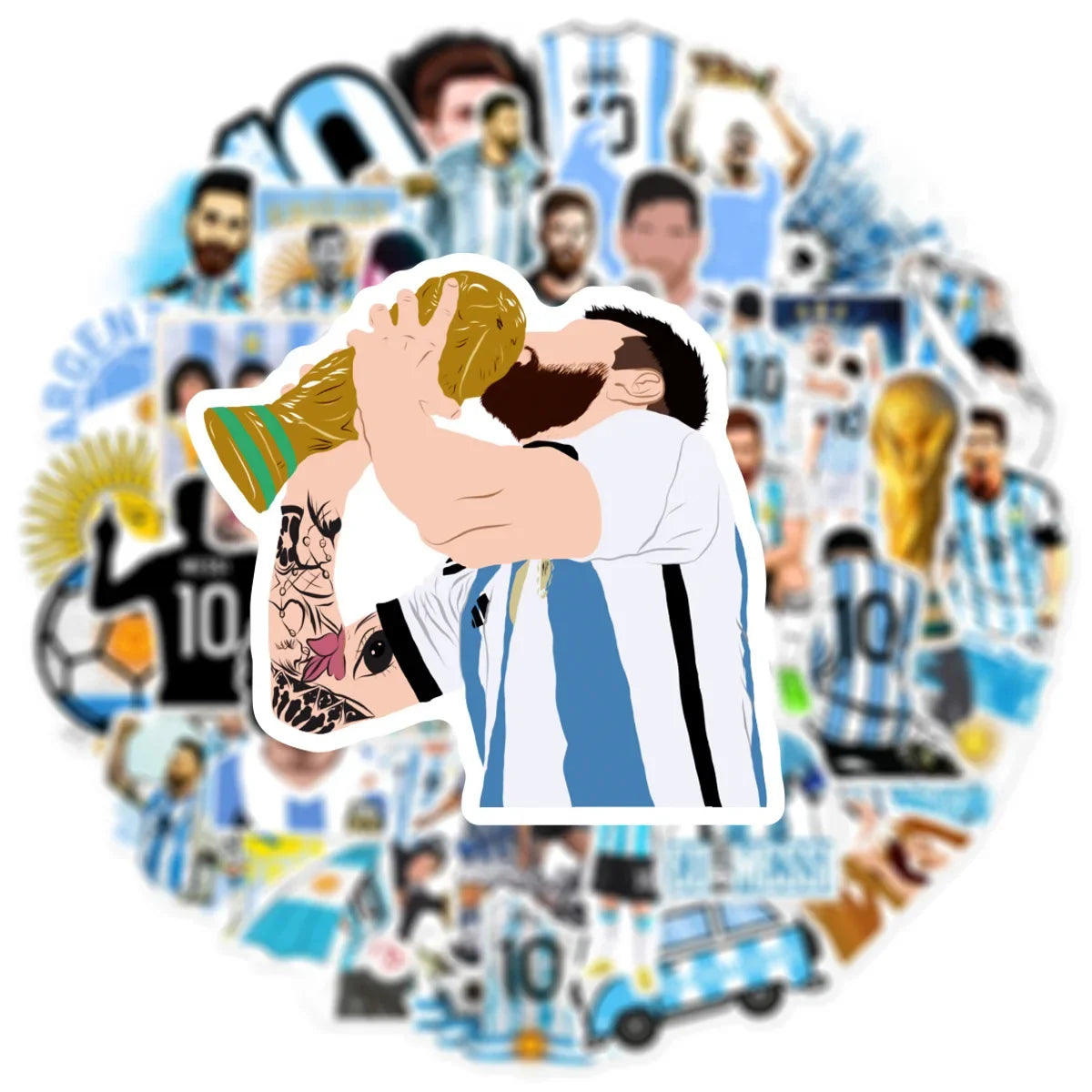 Messi Argentina Stickers 50 Pack